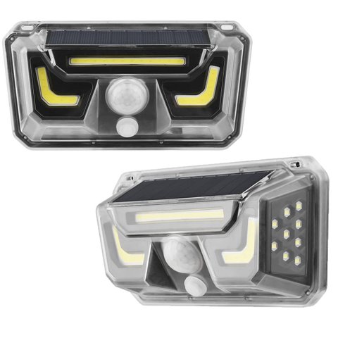 Luminaria Solar Arandela Kit 2 Uni Sensor de Presença Lampada Spot Parede Led Externa Bionic Rua Cas