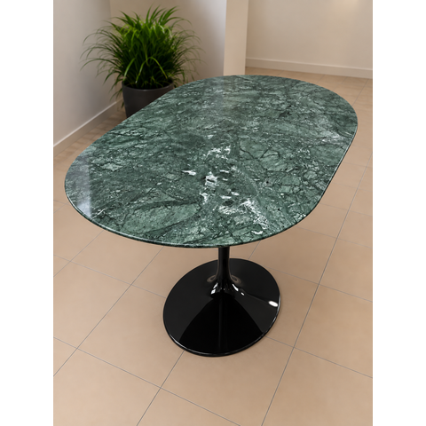 Oblongo Saarinen Preto - 180x100cm - Verde Guatemala