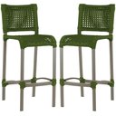 Ver imagem 1 de 2 Banquetas Haiti em Corda Náutica Alumínio Balcão Edícula Trama Original