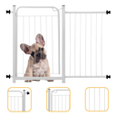 Ver imagem 1 de Portão Pet Branco Proteção Criança Bebê Cachorro Cão com Extensor 40cm Itagold