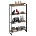 Ver imagem 1 de Estante Livreiro Multiuso Dynamica Industrial 80cm 4 Prateleiras C08 Carvalho - Mpozenato