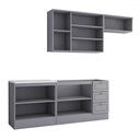 Ver imagem 5 de Cozinha Compacta Veneza 8 Portas 3 Gavetas 100% Mdf Americana Cinza - Panorama Móveis