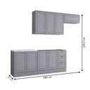Ver imagem 6 de Cozinha Compacta Veneza 8 Portas 3 Gavetas 100% Mdf Americana Cinza - Panorama Móveis