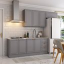 Ver imagem 1 de Cozinha Compacta Veneza 8 Portas 3 Gavetas 100% Mdf Americana Cinza - Panorama Móveis