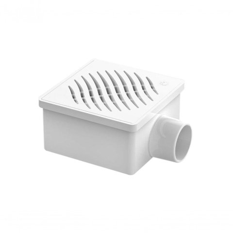 Ralo Tigre Quadrado C/grelha Branco 100mmx53x40mm