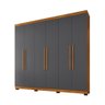 Guarda Roupa 6 Portas New Master Cinamomo Cinza Benetil - 2