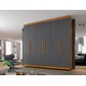 Guarda Roupa 6 Portas New Master Cinamomo Cinza Benetil - 1