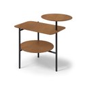 Ver imagem 1 de Mesa Auxiliar Ondina Aço Carbono Preto Tampo Madeira Âmbar