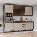 Ver imagem 1 de Cozinha Completa Connect 14 Portas 2 Gavetas 100% MDF com Vidro Duna/Cristal - Henn