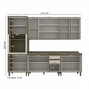 Ver imagem 4 de Cozinha Completa Connect 14 Portas 2 Gavetas 100% MDF com Vidro Duna/Cristal - Henn