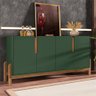 Buffet Agnes Verde Oliva Cedro 4 Portas com Detalhe Curvo - 1