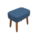 Ver imagem 6 de Poltrona Amamentação Balanço Descanso Livía com Puff:azul Linho