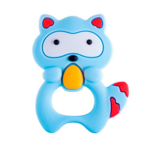 Mordedor Infantil Bichinhos Raposa Pimpolho Ref: 82272 - Azul