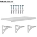 Ver imagem 4 de Prateleira Multiuso Branca com Suporte | 100x30cm | Astra | Kit 02 Un