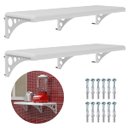 Ver imagem 1 de Prateleira Multiuso Branca com Suporte | 100x30cm | Astra | Kit 02 Un