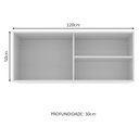 Ver imagem 4 de Armário Aéreo 2 Portas de Correr de Vidro Branco Madesa
