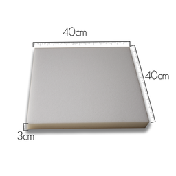 Espuma Cadeira 40x40x3cm D28 - Kit 4 Unid.:branco - 2