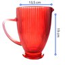 Jogo de Copos com Jarra de Vidro Versalhes Vermelha para Àgua ou Suco 7 Peças - 4