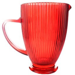 Jogo de Copos com Jarra de Vidro Versalhes Vermelha para Àgua ou Suco 7 Peças - 5