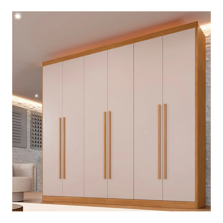 Guarda Roupa Cancun 6 Portas 100%mdf Cinamomo/off - Benetil Guarda Roupa Cancun 6 Portas 100%mdf Cinamomo/off - Benetil