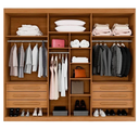 Ver imagem 4 de Guarda Roupa Cancun 6 Portas Cinamomo/off - Benetil