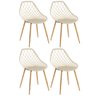 Kit 4 Cadeiras Clarice - Cleo - Nude - 1