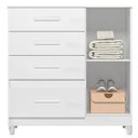 Ver imagem 6 de Cômoda Sapateira Infantil Ambiente Vênus Branco Flex com Pés - Moval