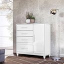 Ver imagem 1 de Cômoda Sapateira Infantil Ambiente Vênus Branco Flex com Pés - Moval