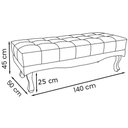 Ver imagem 6 de Puff Recamier Retro Vic 140cm Suede 1104 Ezz 1104