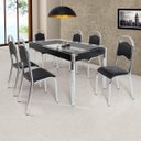 Ver imagem 2 de Conjunto de Mesa com 6 Cadeiras Cris Cromado Ciplafe