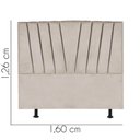 Ver imagem 3 de Cabeceira Estofada Cama Box Queen Bélgica 160cm Courino:bege
