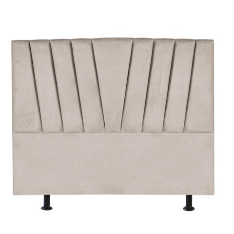 Cabeceira Estofada Cama Box Queen Bélgica 160cm Courino:bege