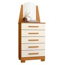 Ver imagem 5 de Guarda Roupa Solteiro Vivacce 04 Portas e Cômoda New Veneza Cinamomo Off White - Móveis Albatroz