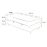 Cama Box Baú Solteiro King Marrom + Colchão 96x203x67cm - 5