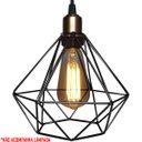 Ver imagem 3 de Kit 2 Pendente Aramado Diamante Luminária Lustre Luxo Pequeno Teto Retrô Agp Ilumini Industrial - Pr
