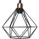 Ver imagem 4 de Kit 2 Pendente Aramado Diamante Luminária Lustre Luxo Pequeno Teto Retrô Agp Ilumini Industrial - Pr