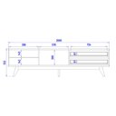 Ver imagem 3 de Rack C/painel Veneza 200cm P/tv até 75 Polegadas 1p Deslizante C/ripado Artesanal e 2 Gavetas Colibr