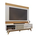 Ver imagem 2 de Rack C/painel Veneza 200cm P/tv até 75 Polegadas 1p Deslizante C/ripado Artesanal e 2 Gavetas Colibr