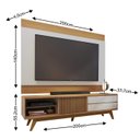 Ver imagem 4 de Rack C/painel Veneza 200cm P/tv até 75 Polegadas 1p Deslizante C/ripado Artesanal e 2 Gavetas Colibr