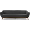 Sofá 3 Lugares Athenas, Cinza Base Madeira Harmônica Moveis - 1