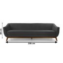 Ver imagem 5 de Sofá 3 Lugares Athenas, Cinza Base Madeira Harmônica Moveis