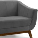 Ver imagem 4 de Sofá 3 Lugares Athenas, Cinza Base Madeira Harmônica Moveis