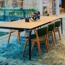 Ver imagem 3 de Cadeira para Mesa de Jantar Cyndi 53cm Madeira Maciça | Linho Cinza - Sallar Home