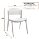 Ver imagem 4 de Cadeira para Mesa de Jantar Cyndi 53cm Madeira Maciça | Linho Cinza - Sallar Home