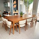 Ver imagem 2 de Cadeira para Mesa de Jantar Cyndi 53cm Madeira Maciça | Linho Cinza - Sallar Home