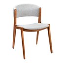 Ver imagem 1 de Cadeira para Mesa de Jantar Cyndi 53cm Madeira Maciça | Linho Cinza - Sallar Home