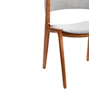 Ver imagem 5 de Cadeira para Mesa de Jantar Cyndi 53cm Madeira Maciça | Linho Cinza - Sallar Home