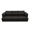Ver imagem 6 de Sofá Retrátil Elétrico Sala de Estar Nolan Bipartido 257cm Conforto Premium em Couro Preto Brilho G5
