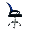 Ver imagem 4 de Kit 2 Cadeiras de Escritório Begonia Tela Mesh Ergonômica Giratória - Preto e Azul