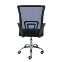 Ver imagem 5 de Kit 2 Cadeiras de Escritório Begonia Tela Mesh Ergonômica Giratória - Preto e Azul